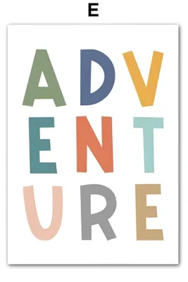 Produktbild von Poster Kinderzimmer Dschungel Born to be wild · Kinderzimmer Bilder · Wand Deko · Kunst Druck · Deko Print · ohne Rahmen · Motiv E · 60 × 90 cm