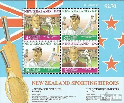 Produktbild von Briefmarken Neuseeland 1992 Mi Block34 (kompl.Ausg.) postfrisch Sportler