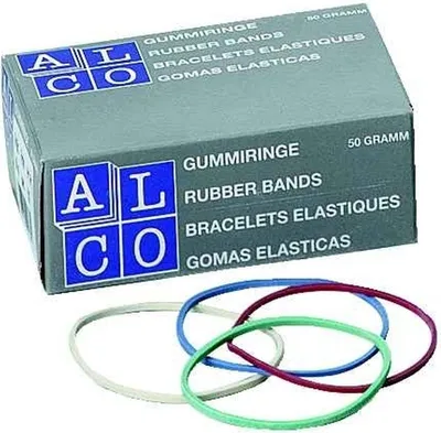 Produktbild von Gummiringe 100mm 50g rot Packung mit 130 Stück