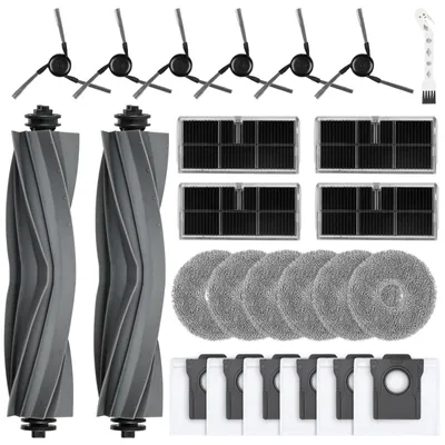 Zubehörset 25-tlg. für Dreame X40 Ultra, 2 Hauptbürsten, 4 Filter, 6 Tücher
