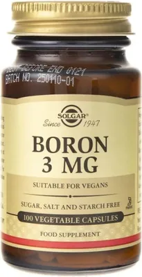 Productafbeelding van Solgar Boron 3 mg (100 capsules) 033984017788