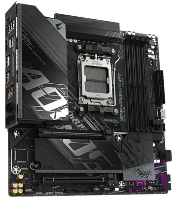 Produktbild von GIGABYTE X870M AORUS ELITE WIFI7 Mainboard – Unterstützt AMD Ryzen 9000 CPUs, digitale 14+2+2 Phasen VRM, bis zu 8200 MHz DDR5 (OC), 1 x PCIe 5.0 + 1 x PCIe 4.0, Wi-Fi 7, 2.5 GbE LAN, USB 4, AMD, Sockel AM5, AMD Ryzen 7000 Series, AMD Ryzen 8000 Series, AMD Ryzen 9000 Series, Sockel AM5, DDR5-SDRAM, 256 GB