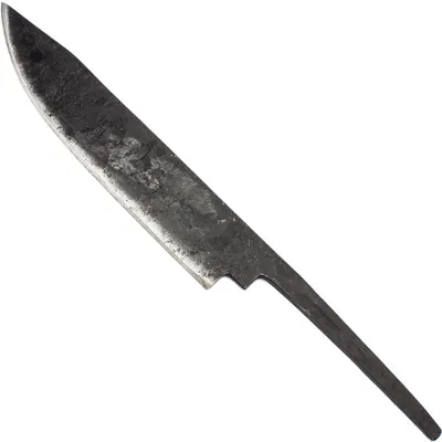 A knife blade on a white background.