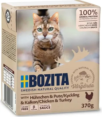 Zdjęcie produktu dla Bozita Mokra karma dla kota Mięsne kawałki z drobiem w sosie 370g