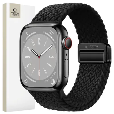 Produktbild von Tech-Protect Nylonmag Apple Watch 4 / 5 / 6 / 7 / 8 / 9 / Se / Ultra 1 / 2 (42 / 44 / 45 / 49 Mm) Schwarz