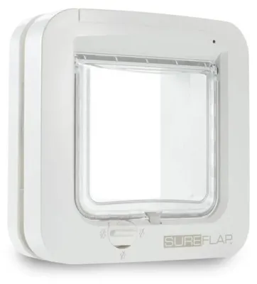 Image de Chatière à micropuce SUREFLAP - Blanche - 142 mm x 120 mm (Peut contenir jusqu'à 32 micropuces)
