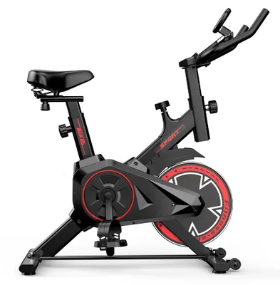 Image de Vélo d'intérieur, volant d'inertie de 10 kg, résistance réglable sur 100 niveaux, modèle QK101