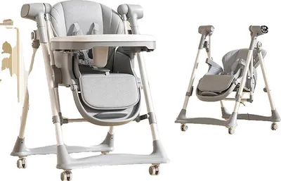 Produktbild von Hochstuhl, elektrische Schwingfunktion, vollständig verstellbares Design, Grau