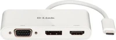 Produktbild von D-Link DUB-V310 USB-C 3-Port Adapter mit HDMI, Displayport, VGA