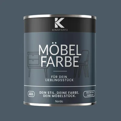 Produktbild von Kenzopaints 750ml Möbelfarbe Möbellack Buntlack Farbraum - Nordic