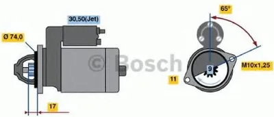 Produktbild von BOSCH 0 986 021 530 Starter Anlasser 1,2kW für TOYOTA Yaris Schrägheck (P9) 12V