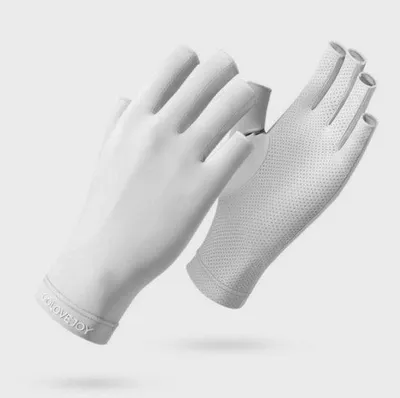 Produktbild von Professionelle Handschuhe für Frauen - 19 cm lang - 7,5 cm breite Handgelenk - atmungsaktive und hautfreundliche - UV-schützende Autohandschuhe - Sommerhandschuhe mit Nagelkunstschutz - professionelle UV-schützende Handschuhe