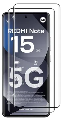 Produktbild von 2X Schutzglas für Xiaomi Redmi Note 15  5G / 4G Panzerfolie Display Full Screen 3D