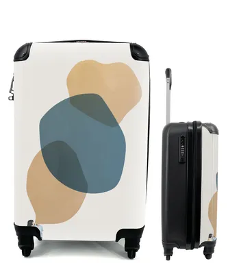 Produktbild von MuchoWow® Koffer Handgepäck Trolley Rollkoffer Kleine Reisekoffer mit 4 Rollen - Wolken - Retro - Mädchen - Cabin Size < 55x40x23 cm & 55x40x20 cm - Fotokoffer - Kabinenkoffer - Boardgepäck - Reise-Box - Reisekoffer - Reisegepäck - Koffer mit Bild - Trolley für Kinder