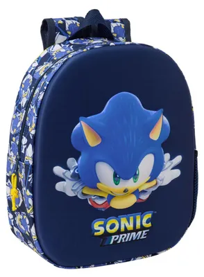 Image de Sac à dos scolaire Sonic City Bleu 27 x 33 x 10 cm