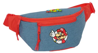 Obrázek produktu pro Taška přes rameno Safta Super Mario, modrá, pro děti, modrá, univerzální velikost