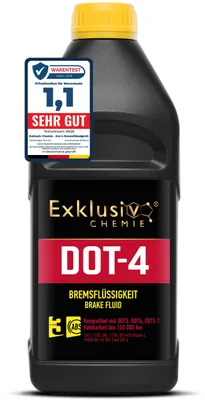 Produktbild von Exklusiv Chemie Bremsflüssigkeit DOT-4 1000ml | Für Bremssysteme mit ABS,TCS und ESP/DSC | Brake Fluid in Markenqualität | Optimierte Bremsleistung