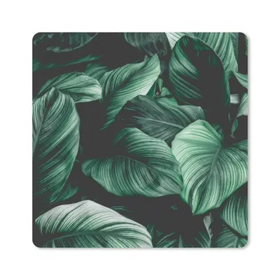 Produktbild von MuchoWow® Mauspad Mousepad Dschungel - Blätter - Tropisch - Pflanzen - Natur 20x20 cm - Mousepads - Maus Mat - Pad - Mausunterlage - Desk Mat - Bureauartikeln