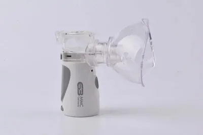Image de Compresseur à ultrasons portatif Machine nébuliseur Cool Mist Kit inhalateur pour la maison et les déplacements, gris