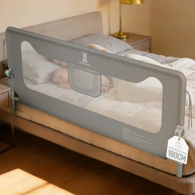 Obrázok produktu pre Skladacie zábradlie na posteľ pre deti, nastaviteľné a bezpečné