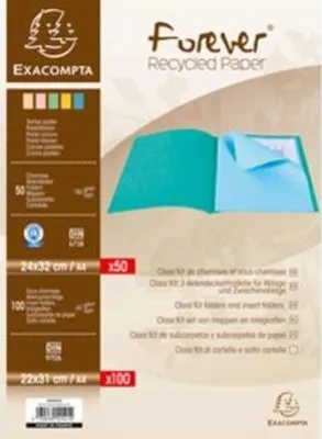 Produktbild von EXACOMPTA 50 Aktendeckel FOREVER + 100 Aktendeckel SUPER farbig sortiert