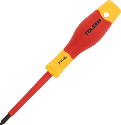 Produktbild von VDE-isolierter Kreuzschlitzschraubendreher PH1 x 80 mm - Maxami