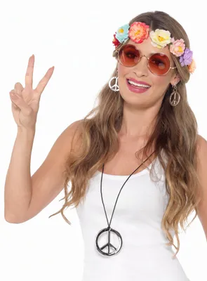 Produktbild von Flower Power Hippie Set - Karneval Faschingskostüm