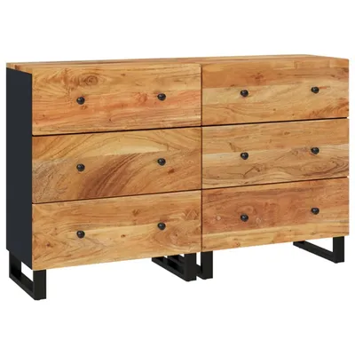 Produktbild von Sideboards 2 Stk. 60x33x75 cm Massivholz Akazie