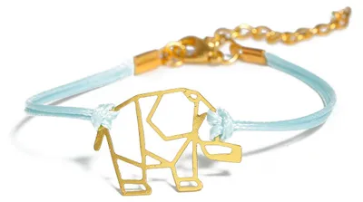 Produktbild von Elefant Armband Anhänger Miniblings Glücksarmband türkis gold Indien