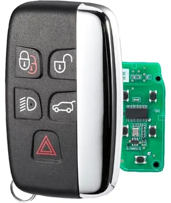 Produktbild von Voll funktionsfähiger programmierbarer Autoschlüssel 433 MHz, mit 5 Tasten, PCF7945-Chip, kompatibel mit Land Rover Discovery, Freelander, Range Rover, Evoque, Jaguar F-Pace, XF – FCCID: KOBJTF10A
