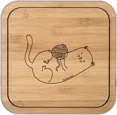 Produktbild von Mr. & Mrs. Panda Tischschoner Katze Wolle - Transparent - Geschenk, Cat, Spiel, Putzig, kork untersetzer, Tischuntersetzer, Katzenmotive, Spielen, gläseruntersetzer, Cats