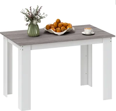 Produktbild von HOMCOM Rechteckiger Esstisch für 4 bis 6 Personen, Küchentisch, 120 x 69 x 75 cm, modernes Design, stabilere Dreiecksbeine, Grau