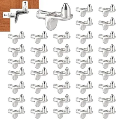 Produktbild von 40 Stück Regalbodenträger, 5 mm Einlegeboden Halter L Form Bodenträger Halter für Küchenschrank Bücherregal Schrank Möbelschrank Schränke