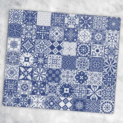 Produktbild von Glas-Herdabdeckplatten Glaskeramikkochfeld-Abdeckung Spritzschutz Glas 60 cm x 52 cm - Mosaik