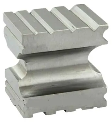 Stahlformblock mit Rillen für Metallbearbeitung, 19 Profile, 1,2 kg