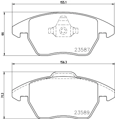 Produktbild von HELLA Bremsbeläge Satz Vorne Bremsklötze für AUDI A1 Schrägheck (8X1, 8XK) 8DB 355 014-511