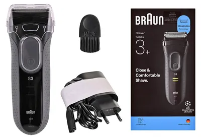 Imagen del producto de Braun Serie 3 3000S, afeitadora eléctrica con cuchillas intercambiables, color gris