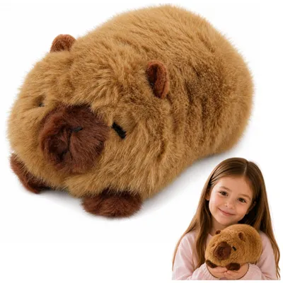 Productafbeelding van Pluche Capibara Dierenmascotte Knuffel Bruin 16 Cm