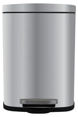Image de Spirella poubelle à cosmétique 5 litres en inox avec abaissement automatique et seau intérieur "Akira" Poubelle de salle de bain Softclose poubelle argent brossé
