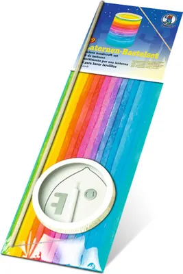 Produktbild von URSUS Laternen-Bastelset 29 Regenbogen Streifen