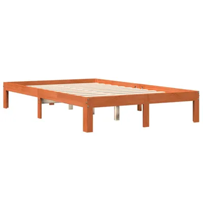 Produktbild von Massivholzbett ohne Matratze Wachsbraun 140x200 cm Kiefernholz