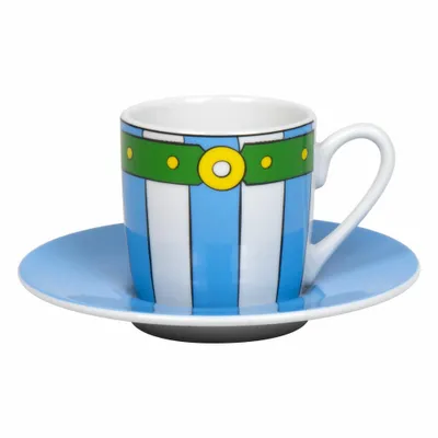 Obrázek produktu pro Könitz šálek na espresso Asterix - Obelix Pants s podšálkem, hrnek, porcelán, barevný, 85 ml, 11 5 053 2053