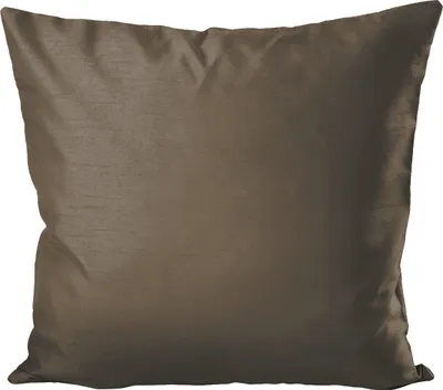 Produktbild von Kissenhülle Wildseide Optik uni 40x40 cm taupe dunkel