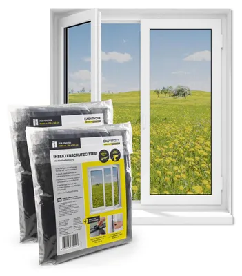 Produktbild von EASYmaxx Fliegengitter für Fenster mit Klettverschluss | Moskitonetz zuschneidba