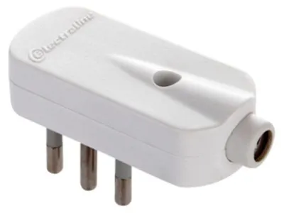 Zdjęcie produktu dla WTYCZKA RUCHOMA 90° 10 A 2P+T – szara