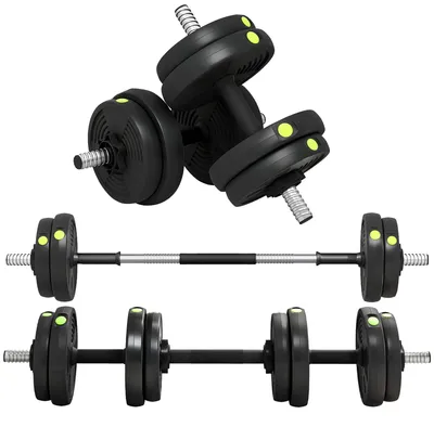 Produktbild von SPORTNOW 2-in-1 Hantel Set, 15 kg verstellbar Dumbbell Set mit 8 Hantelscheiben