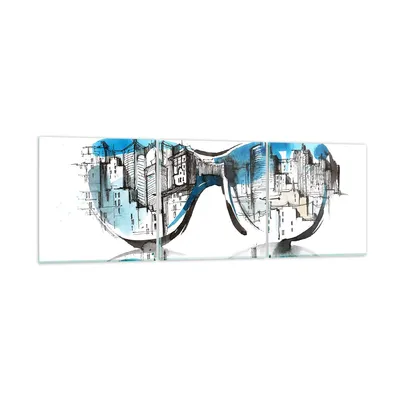 Produktbild von Bilder auf glas - Gläser Fenster Gebäude Wolkenkratzer - 150x50cm - Glasbilder - Wandbilder - Kunstdruck - Wanddekoration aus Glas - Glas Bilder - Wandbild auf Glas - GCA150x50-3040
