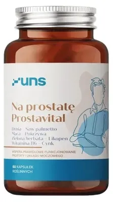 Productafbeelding van UNS Prostavital, 60 vegetarische capsules voor de prostaat