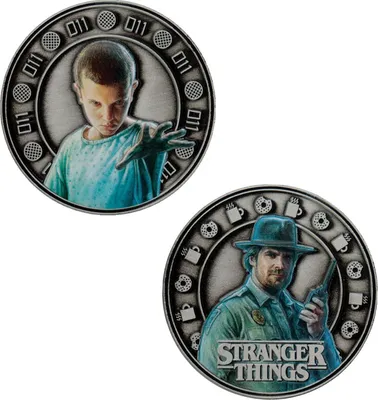 Productafbeelding van Stranger Things verzamelmunt: Eleven & Hopper, 4 cm