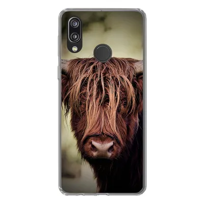 Produktbild von MuchoWow® Handyhülle Schutzhülle Hülle für Huawei P20 Lite (2020) Schottischer Hochländer - Licht - Porträt - Natur Silikon Softcase Handy Hülle - Kartenhalter